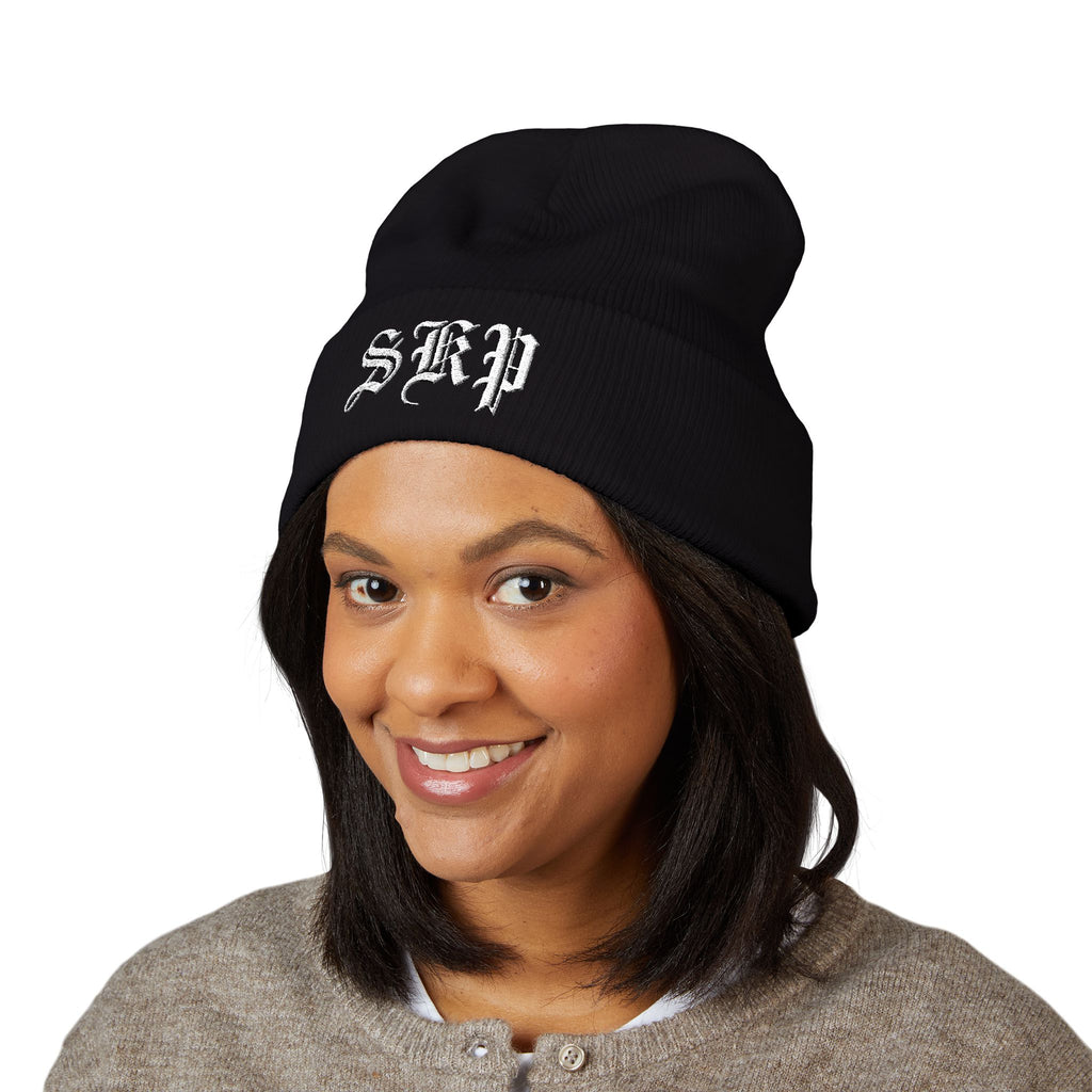Embroidered “SKP” Classic Cuffed Beanie