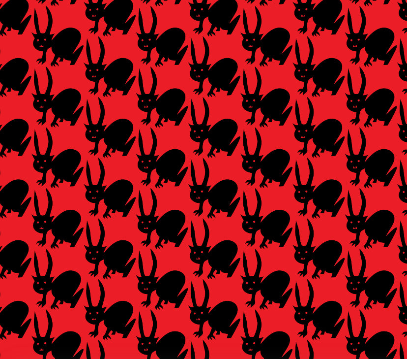 ‘SKP’ Demonic Red Houndstooth Tie-Side Triangle Bikini